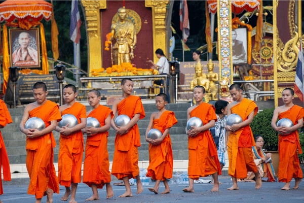 Monks in Chiang Mai, Thailand, photography