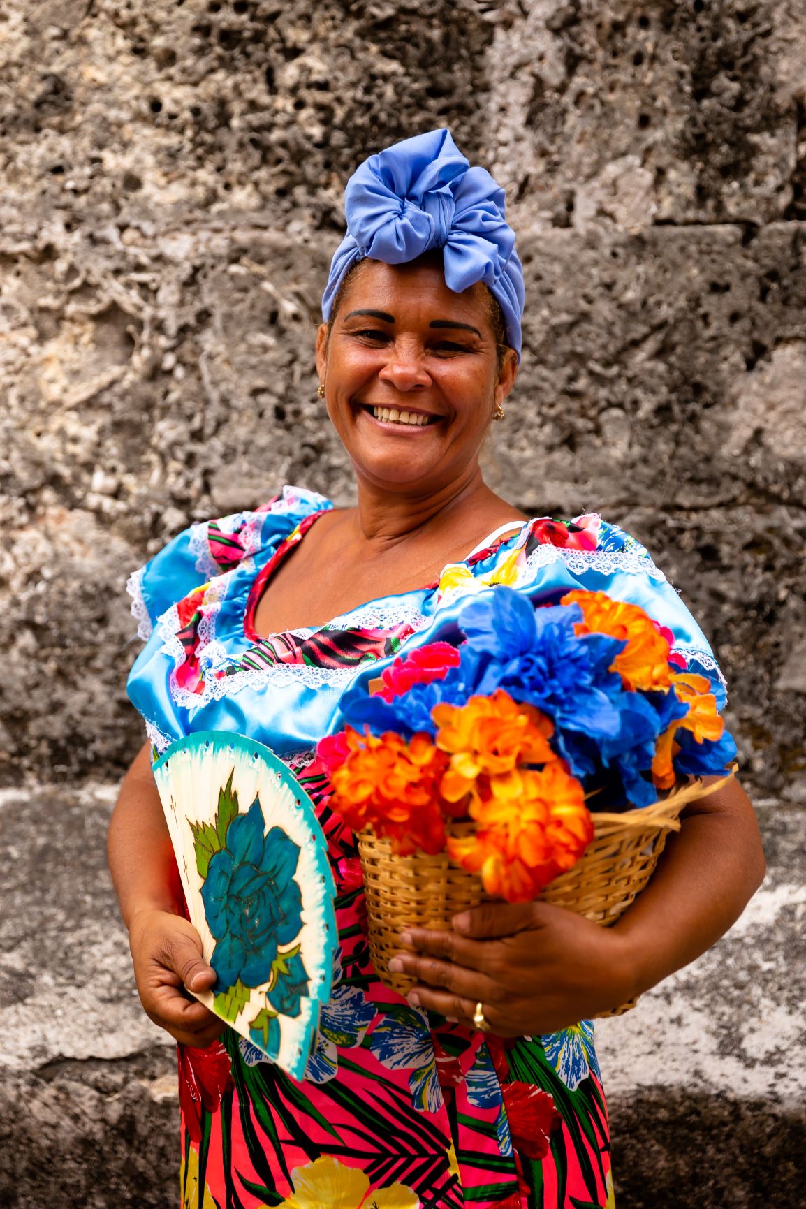 Colourful lady in Cuba