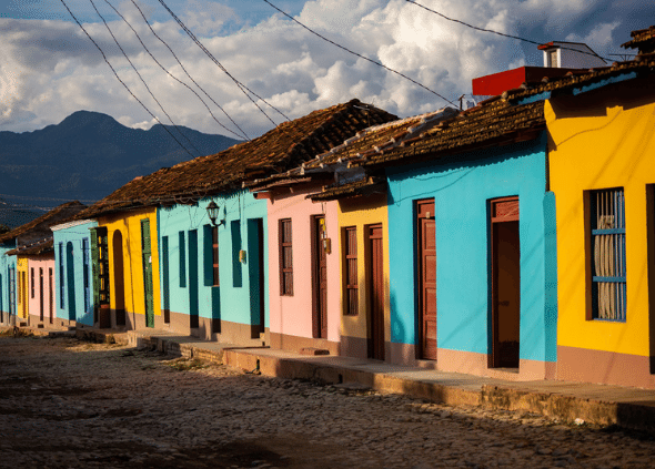 Colourful houses in Trinidad - blog page