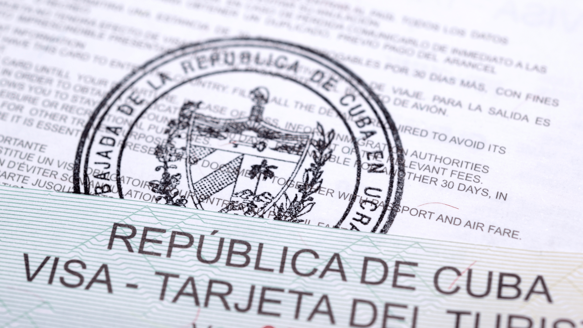 Important things to know before you visit Cuba - Tourist visa