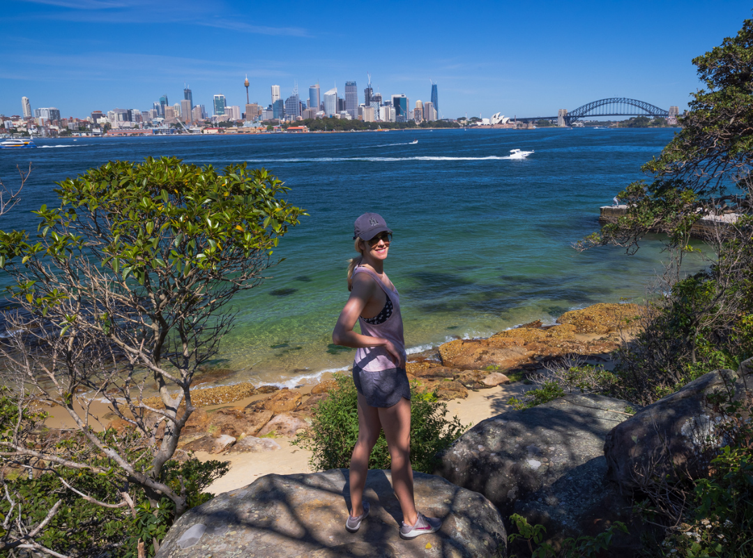 Bradleys Head Sydney Picnic Spot- Amelia looking at the view